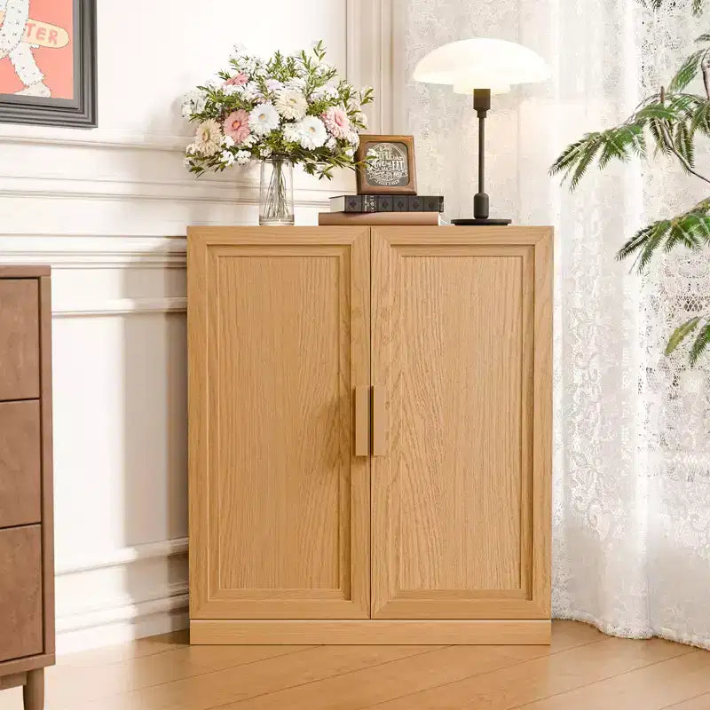 Meuble d'angle avec étagères réglables Buffet Vaisselier Meuble de cuisine et de salle à manger avec portes en bois - 31H x 31L, 36H x 31L