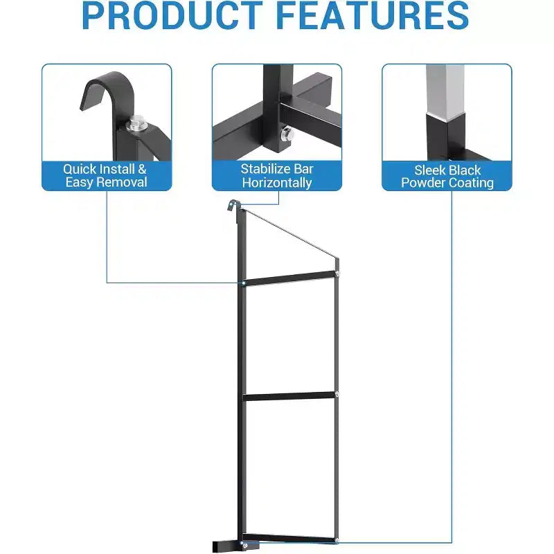 Étagère de rangement robuste en acier à 3 niveaux pour conteneur maritime, 22x60, capacité de 1100 lb, support de rangement suspendu pour conteneurs et garages