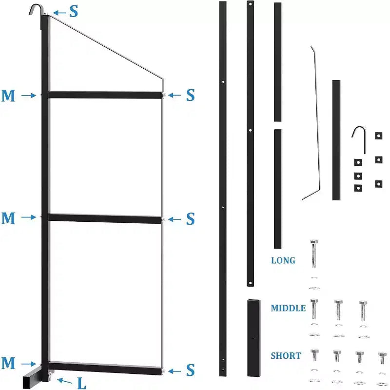 Étagère de rangement robuste en acier à 3 niveaux pour conteneur maritime, 22x60, capacité de 1100 lb, support de rangement suspendu pour conteneurs et garages
