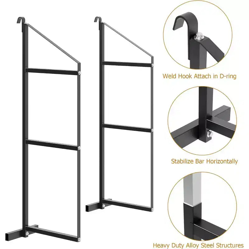 Étagère de rangement robuste en acier à 3 niveaux pour conteneur maritime, 22x60, capacité de 1100 lb, support de rangement suspendu pour conteneurs et garages