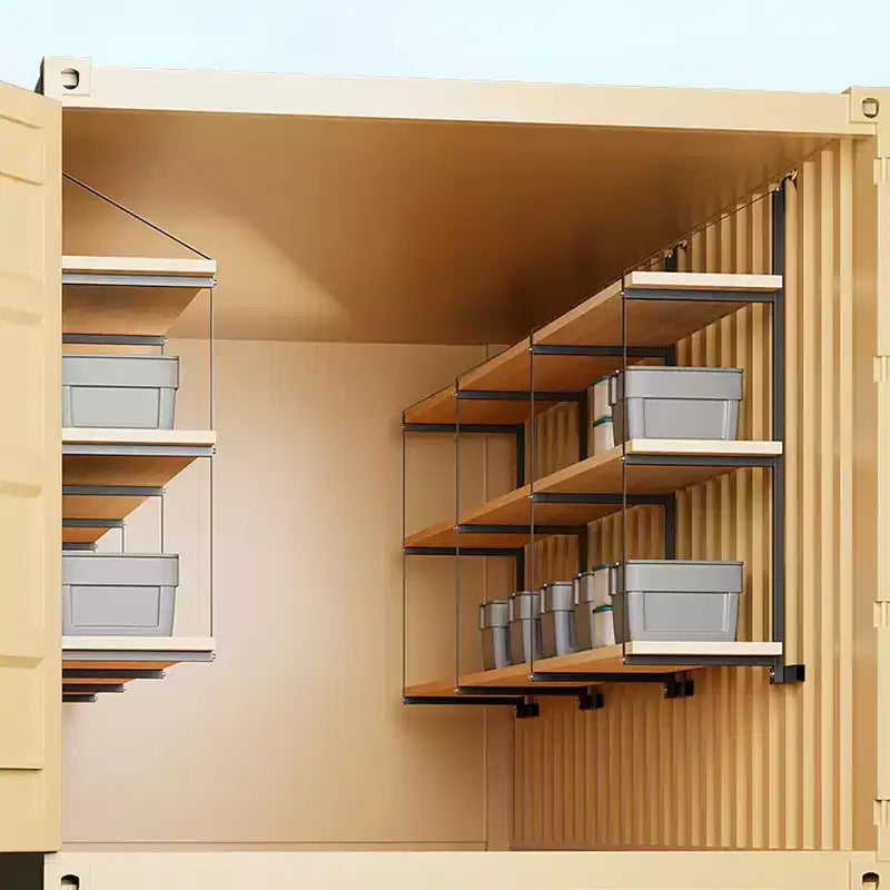 Étagère de rangement robuste en acier à 3 niveaux pour conteneur maritime, 22x60, capacité de 1100 lb, support de rangement suspendu pour conteneurs et garages