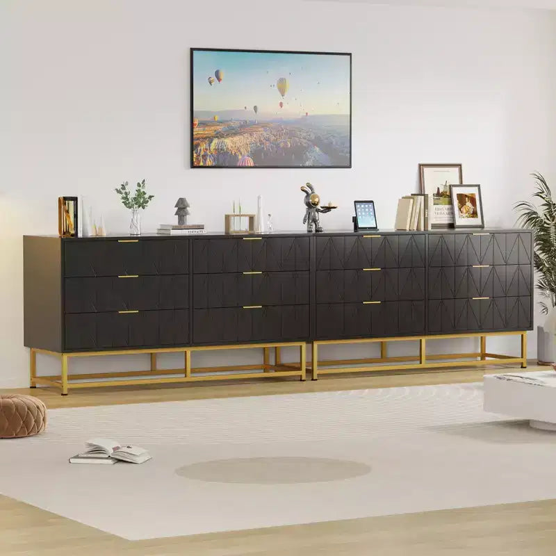 Commodes modernes Commode en tissu à 6 tiroirs, Meuble de rangement compact pour chambre, Table de chevet étroite