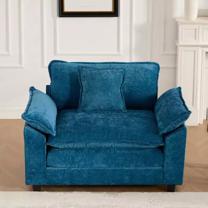 Canapé modulable nuage, canapé sectionnel moderne, coussin d'assise double couche confortable, tissu chenille respirant