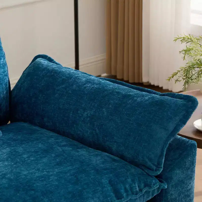 Canapé modulable nuage, canapé sectionnel moderne, coussin d'assise double couche confortable, tissu chenille respirant