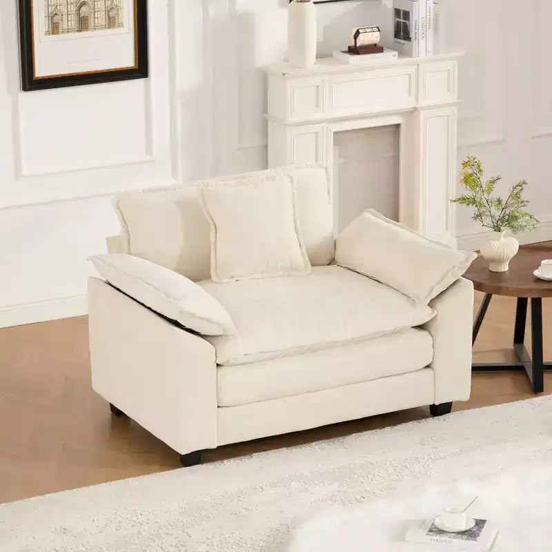 Canapé modulable nuage, canapé sectionnel moderne, coussin d'assise double couche confortable, tissu chenille respirant
