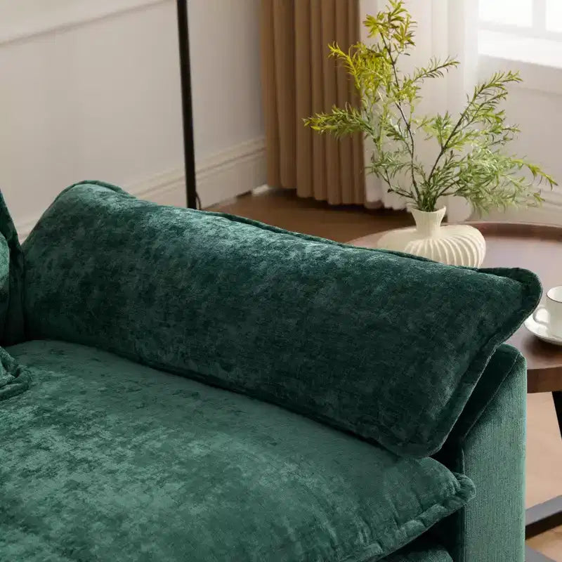 Canapé modulable nuage, canapé sectionnel moderne, coussin d'assise double couche confortable, tissu chenille respirant