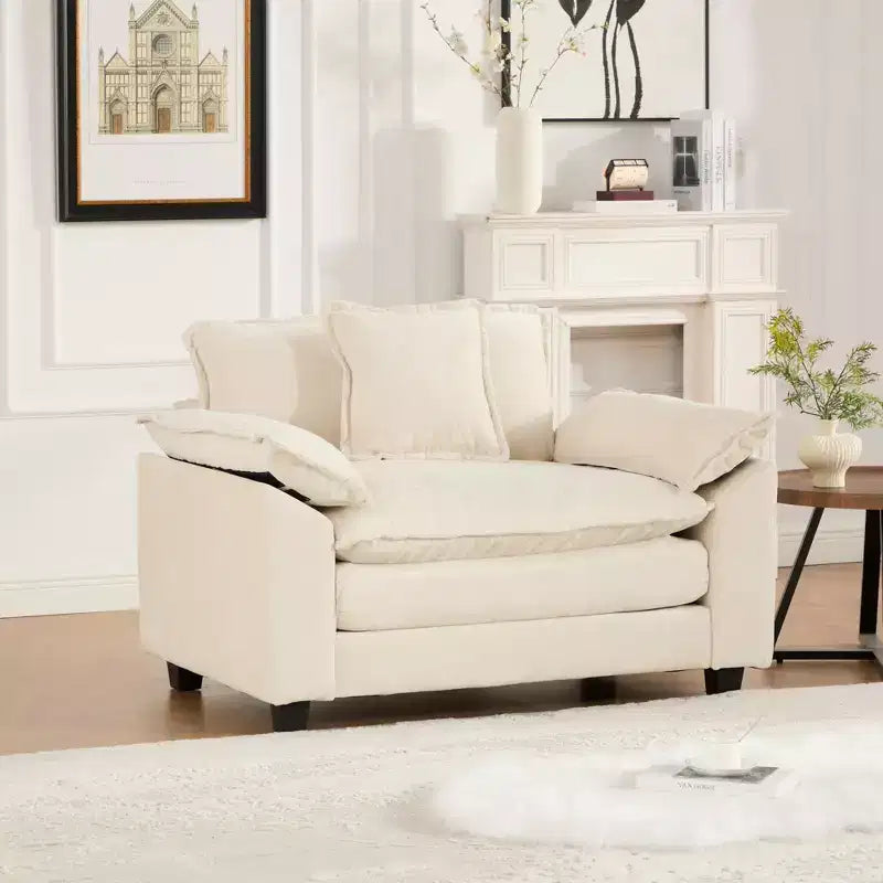 Canapé modulable nuage, canapé sectionnel moderne, coussin d'assise double couche confortable, tissu chenille respirant