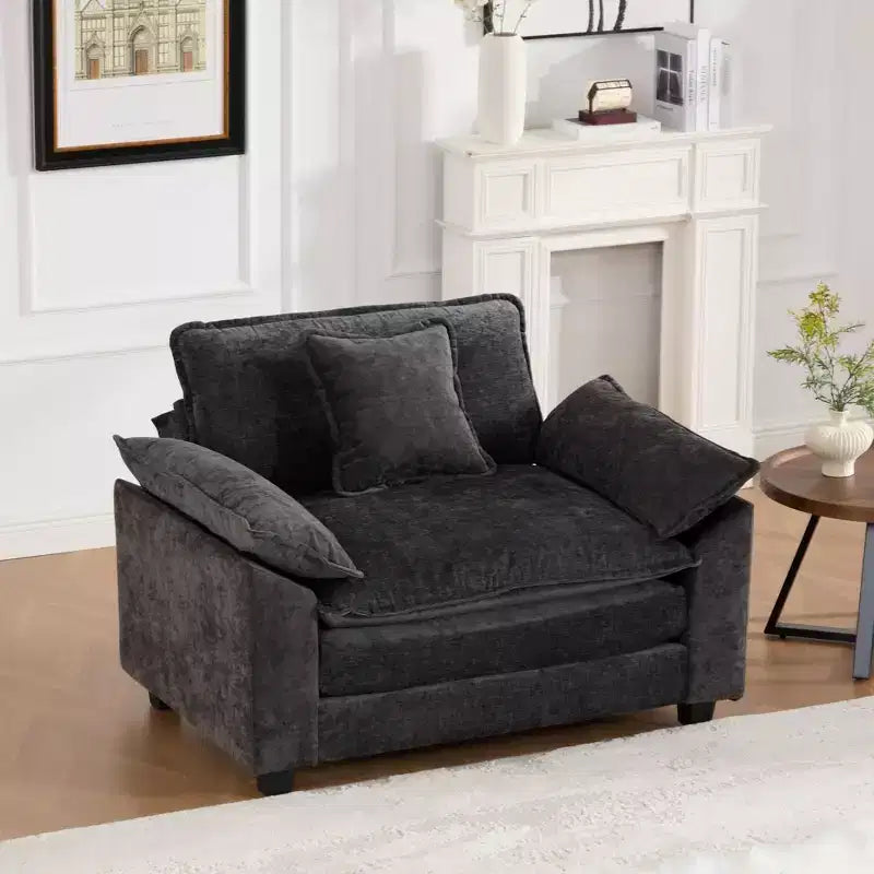Canapé modulable nuage, canapé sectionnel moderne, coussin d'assise double couche confortable, tissu chenille respirant