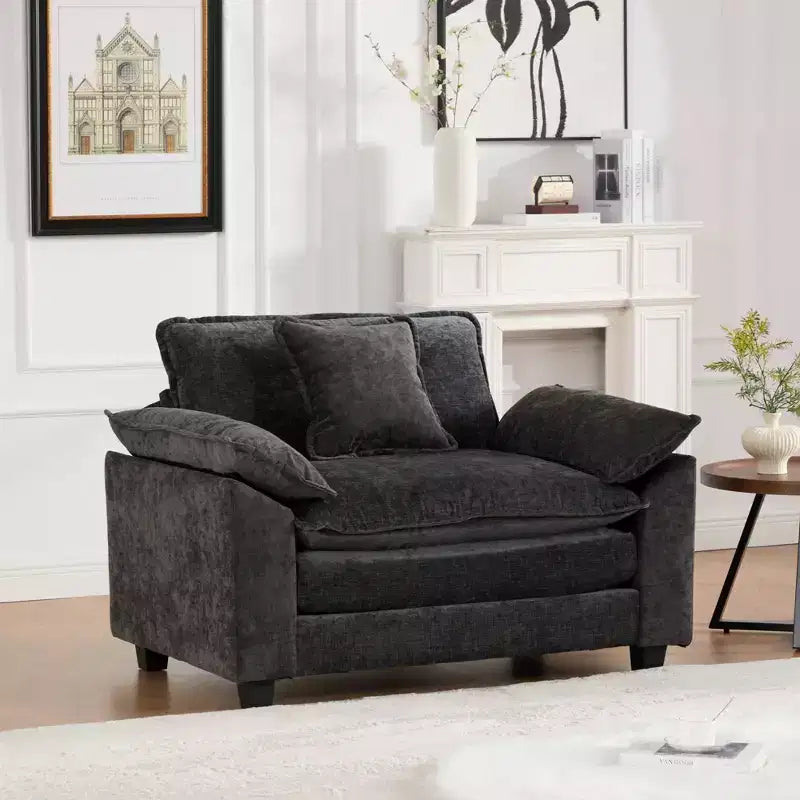 Canapé modulable nuage, canapé sectionnel moderne, coussin d'assise double couche confortable, tissu chenille respirant