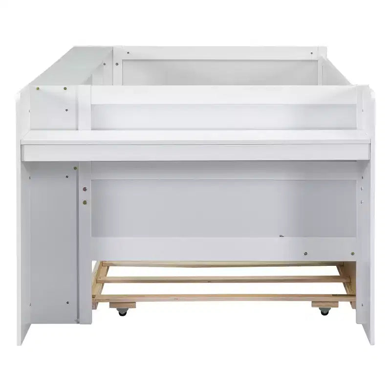 Lit de repos en métal une place avec tête de lit bibliothèque, lit de repos avec lit gigogne et ports USB, lit de repos capitaine une place avec étagères de rangement