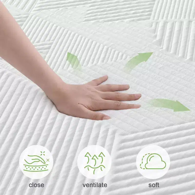 Matelas en mousse à mémoire de forme 12 pouces dans une boîte, doux et respirant, toucher doux