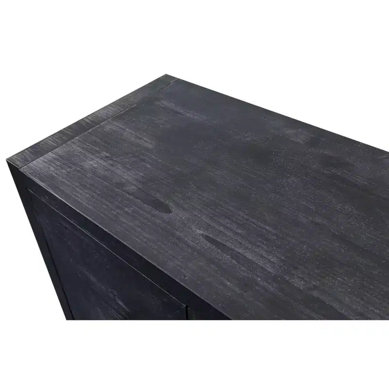 Buffet console rétro à 4 portes, grand meuble de rangement de cuisine, table console élégante pour entrée avec étagères réglables