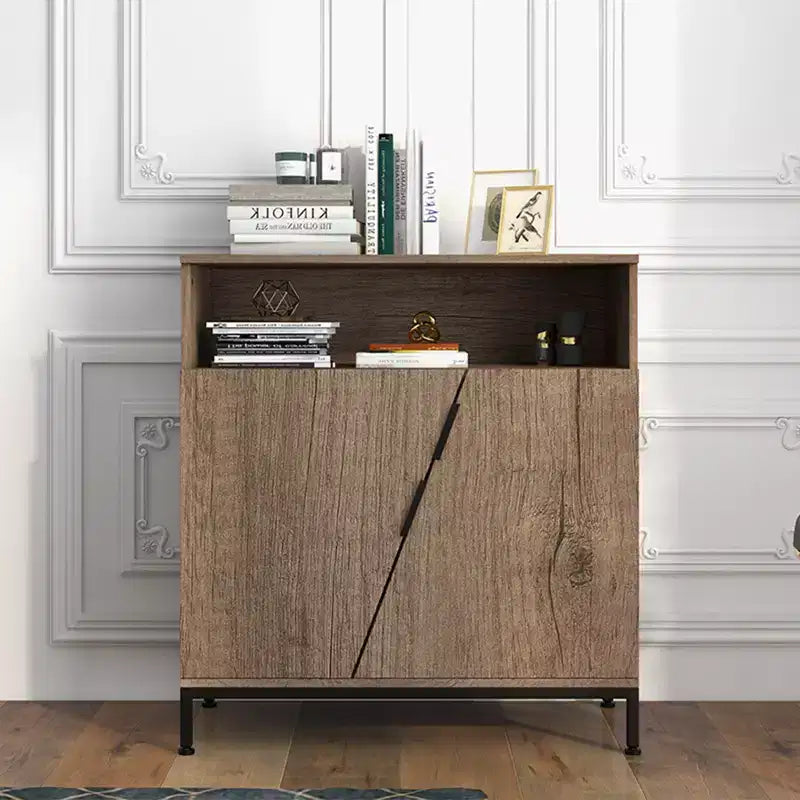 Buffet autoportant moderne en bois avec étagères réglables pour cuisine, salle à manger, salon,