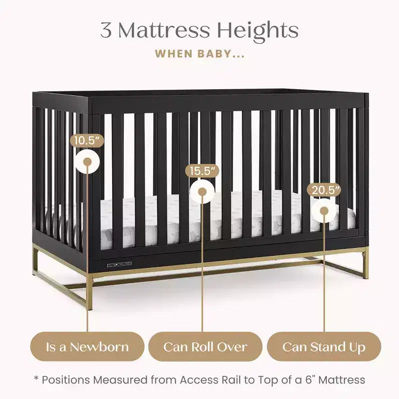 Lit de bébé 4-en-1 avec conversion en lit de jour