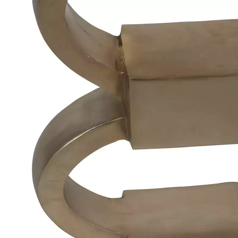 Table d'appoint moderne avec plateau en marbre blanc et base métallique sculpturale – Table d'appoint ronde contemporaine pour tout décor d'intérieur – 24, Blanc et Or