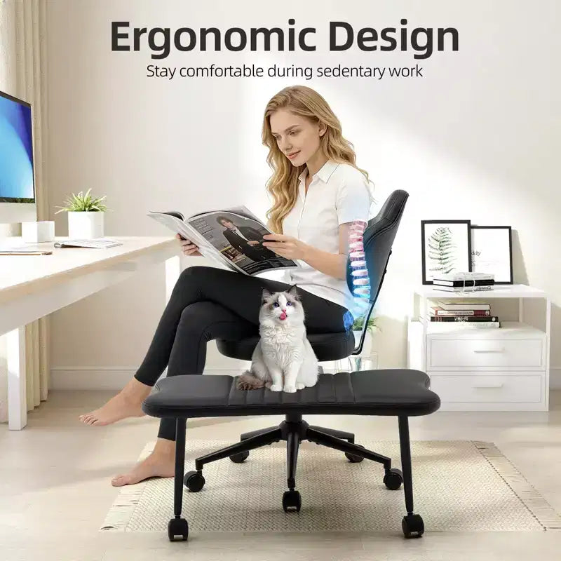 Chaise ergonomique pour méditation en tailleur, pivotante à 360° avec roulettes, assise réglable en hauteur pour la méditation, le TDAH et le yoga, pour le bureau à domicile