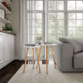 Tables gigognes avec plateau rond blanc