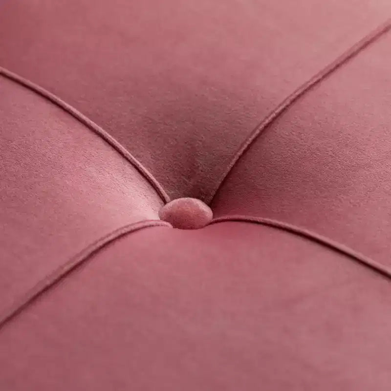 Grand pouf de rangement rectangulaire en velours avec pieds dorés | Banc d'assise pour la décoration de la maison du salon avec support cylindrique doré