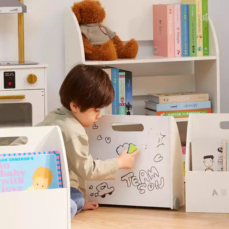 Bibliothèque Présentoir Meubles pour Enfants - Blanc