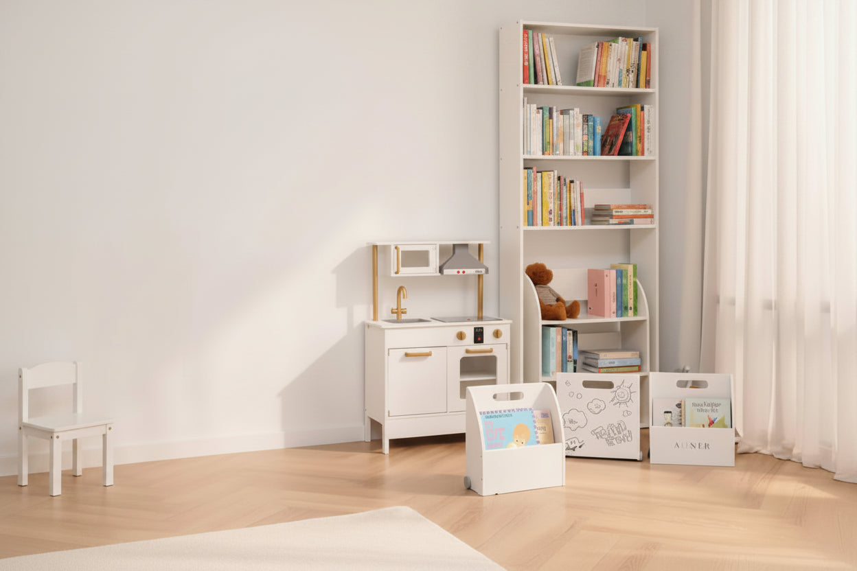Bibliothèque Présentoir Meubles pour Enfants - Blanc