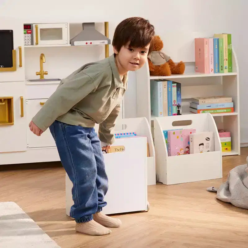 Bibliothèque Présentoir Meubles pour Enfants - Blanc